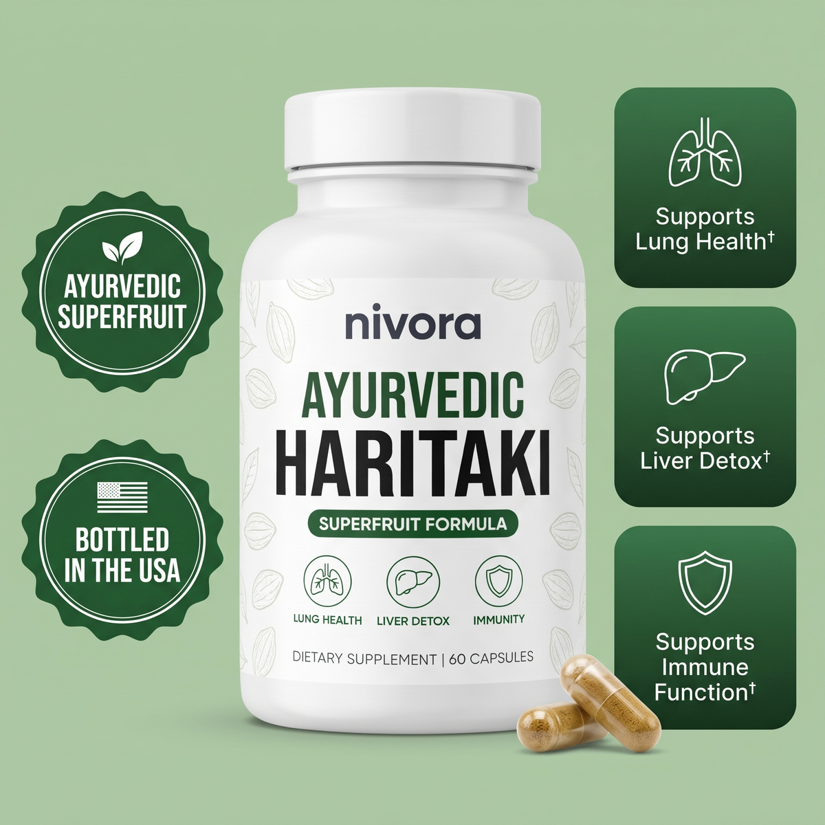 Nivora® Haritaki Superfruit Capsules